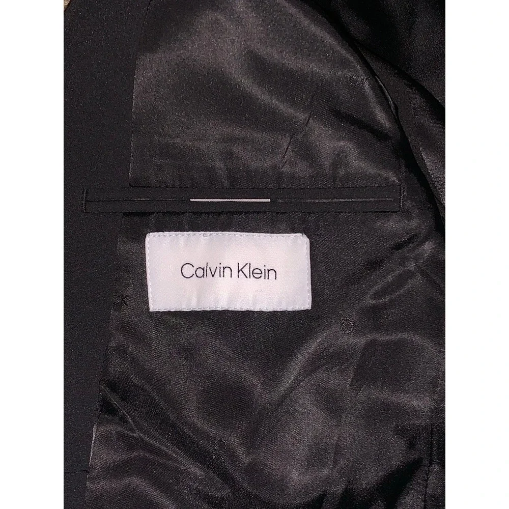 Calvin Klein Blazer Boys 14 Black 2 Button Formal Classic‎ Jacket School DressUp